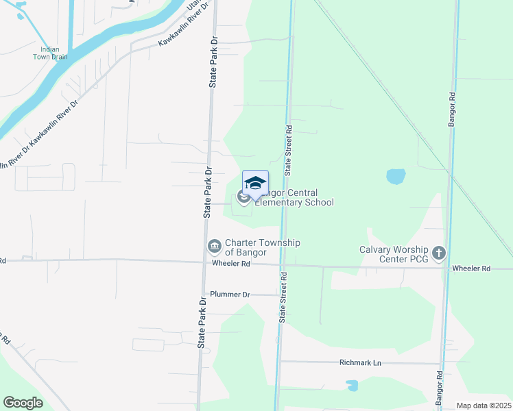 map of restaurants, bars, coffee shops, grocery stores, and more near 208 State Park Drive in Bay City