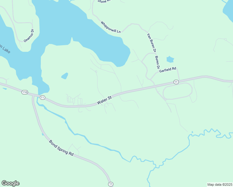 map of restaurants, bars, coffee shops, grocery stores, and more near 173 Water Street in Newfield