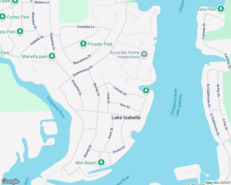 map of restaurants, bars, coffee shops, grocery stores, and more near 84-234 York Drive in Lake Isabella