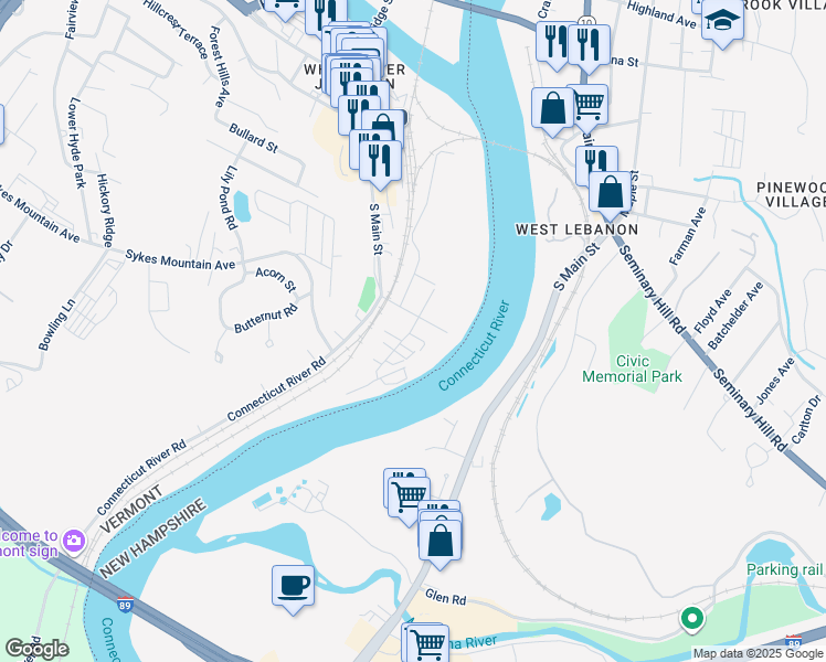 map of restaurants, bars, coffee shops, grocery stores, and more near 9 Harrison Avenue in Hartford