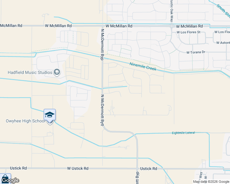 map of restaurants, bars, coffee shops, grocery stores, and more near 4000 North McDermott Road in Meridian