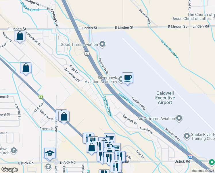 map of restaurants, bars, coffee shops, grocery stores, and more near in 