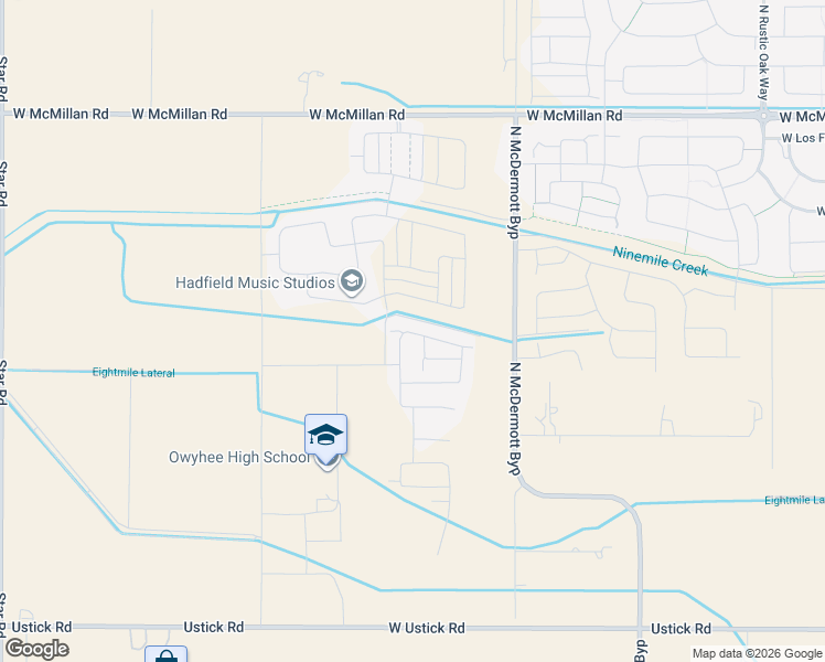 map of restaurants, bars, coffee shops, grocery stores, and more near 6750 West Lazy Diamond C Lane in Meridian