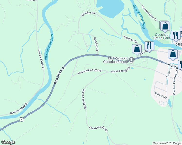 map of restaurants, bars, coffee shops, grocery stores, and more near 187 Hiram Atkins Byway in Hartford
