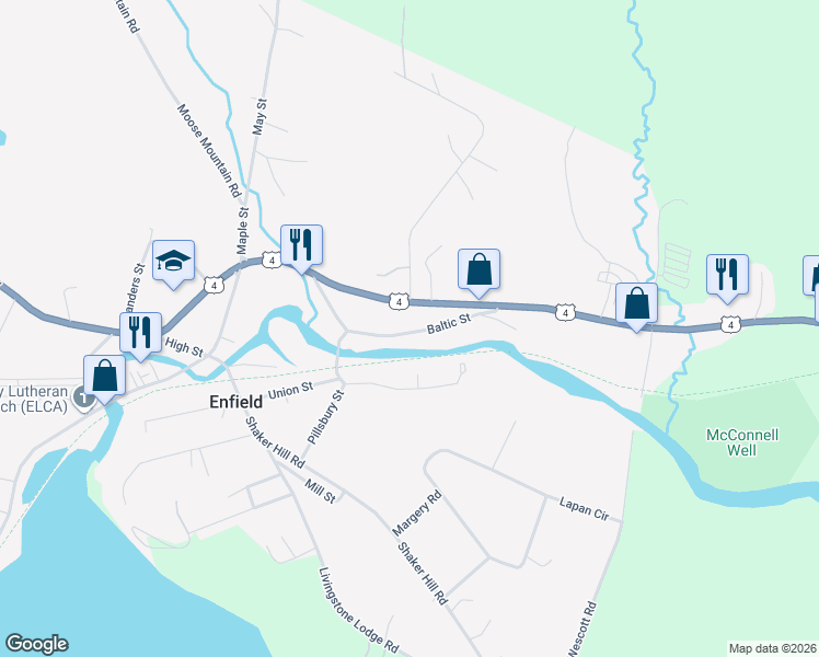map of restaurants, bars, coffee shops, grocery stores, and more near 59 Baltic Street in Enfield