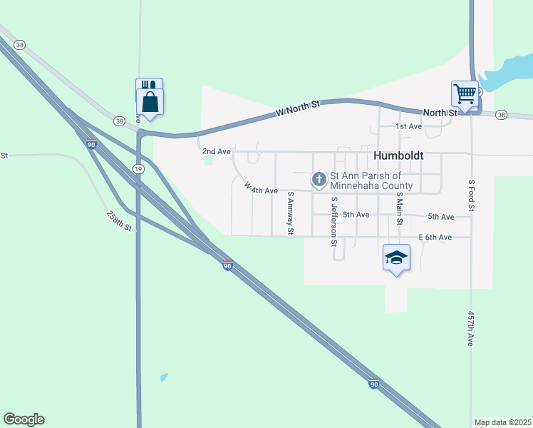 map of restaurants, bars, coffee shops, grocery stores, and more near 409 Carlson Street in Humboldt