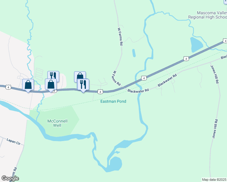map of restaurants, bars, coffee shops, grocery stores, and more near U.S. 4 in Enfield