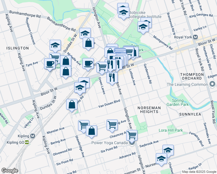map of restaurants, bars, coffee shops, grocery stores, and more near 46 Clissold Road in Toronto