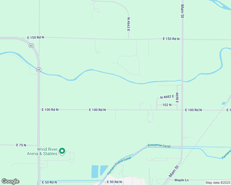 map of restaurants, bars, coffee shops, grocery stores, and more near 4663 East 100 North in Rigby
