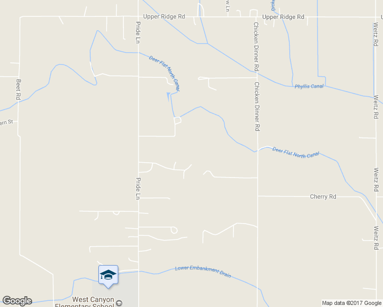 map of restaurants, bars, coffee shops, grocery stores, and more near 19288 Majestic View Place in Caldwell