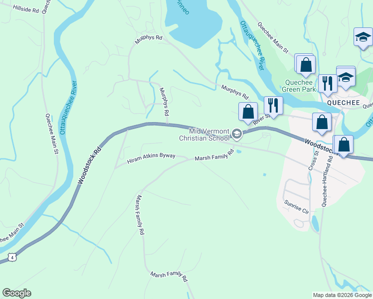 map of restaurants, bars, coffee shops, grocery stores, and more near 13 Hiram Atkins Byway in Hartford