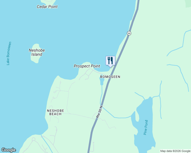 map of restaurants, bars, coffee shops, grocery stores, and more near 111 Prospect Point Road in Castleton