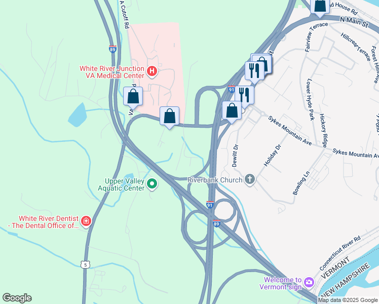 map of restaurants, bars, coffee shops, grocery stores, and more near 100 Ballardvale Drive in Hartford