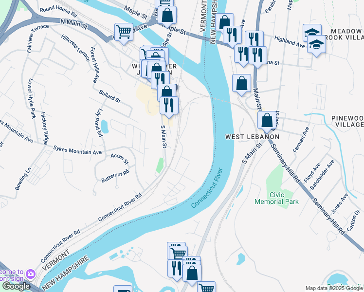 map of restaurants, bars, coffee shops, grocery stores, and more near 108 Latham Works Lane in Hartford