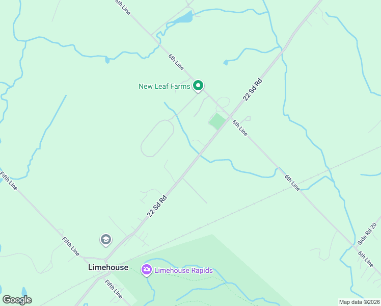 map of restaurants, bars, coffee shops, grocery stores, and more near 11749 22 Side Road in Limehouse