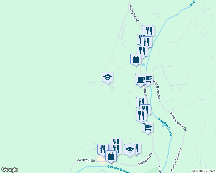 map of restaurants, bars, coffee shops, grocery stores, and more near 686 Schoolhouse Road in Killington