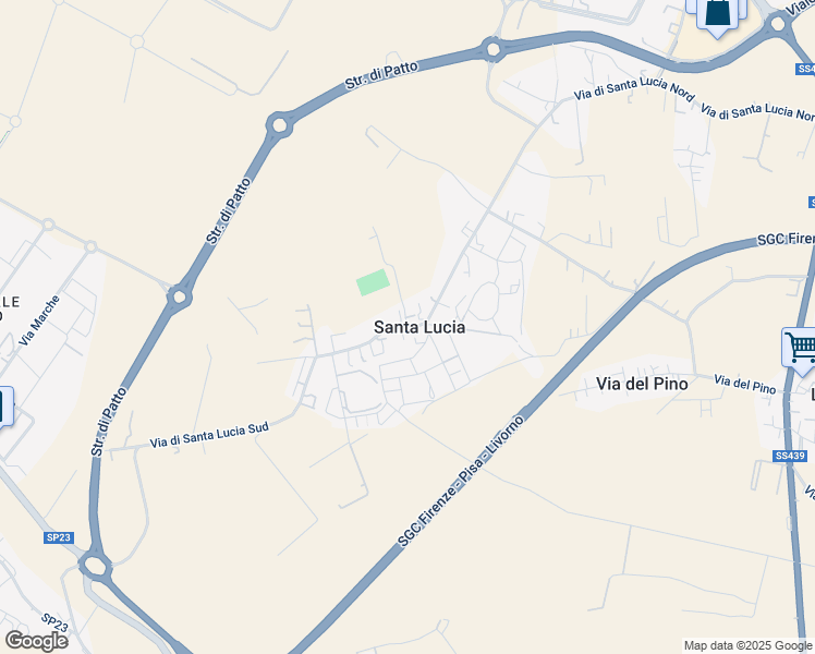 map of restaurants, bars, coffee shops, grocery stores, and more near 16/G Via Walter Tobagi in Santa Lucia