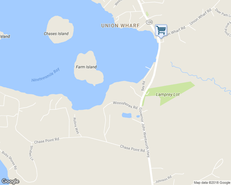 map of restaurants, bars, coffee shops, grocery stores, and more near 17 Haverhill Acres Road in Tuftonboro