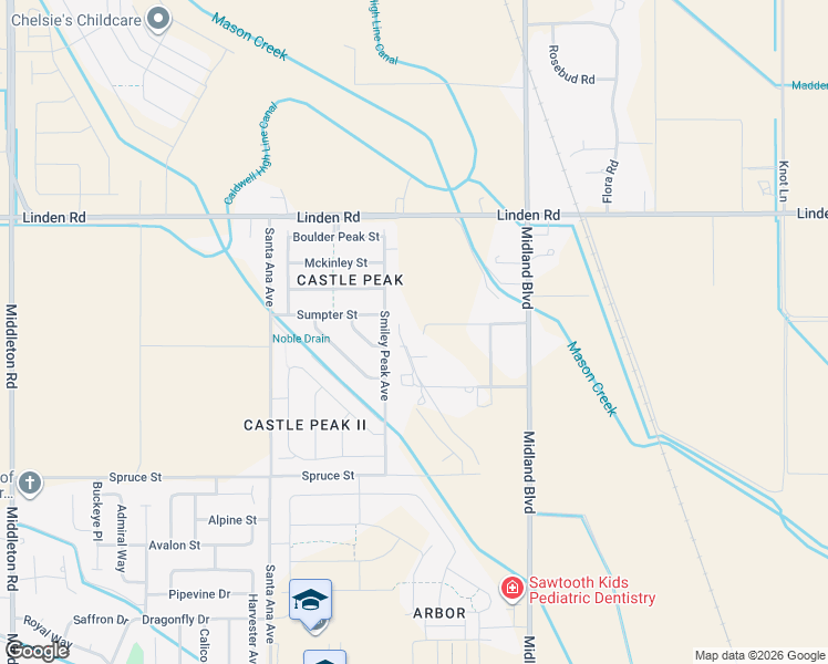 map of restaurants, bars, coffee shops, grocery stores, and more near 10229 Alder Creek Lane in Nampa