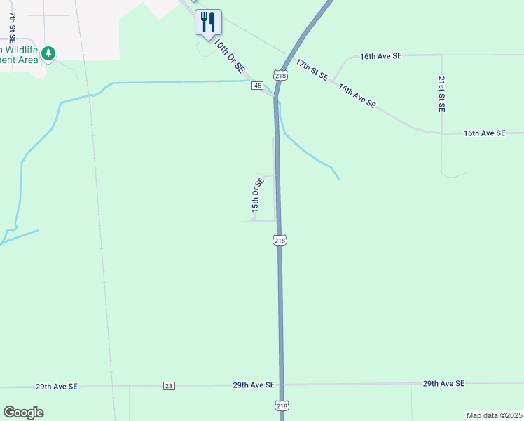 map of restaurants, bars, coffee shops, grocery stores, and more near 2211 15th Street Southeast in Austin