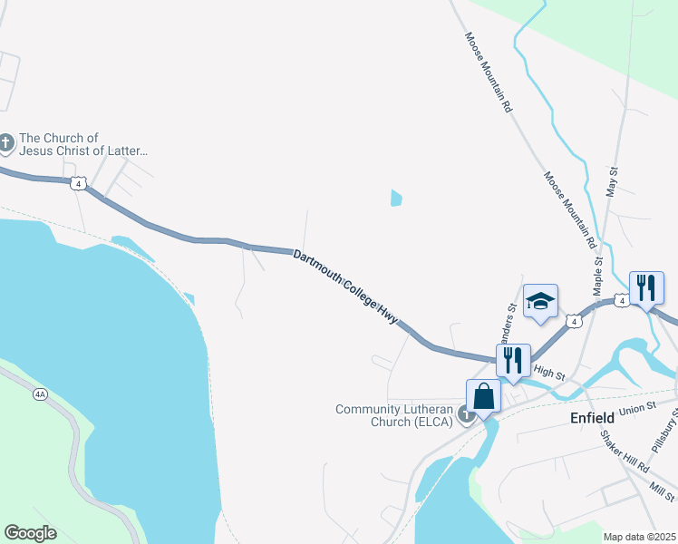 map of restaurants, bars, coffee shops, grocery stores, and more near 147 U.S. 4 in Enfield
