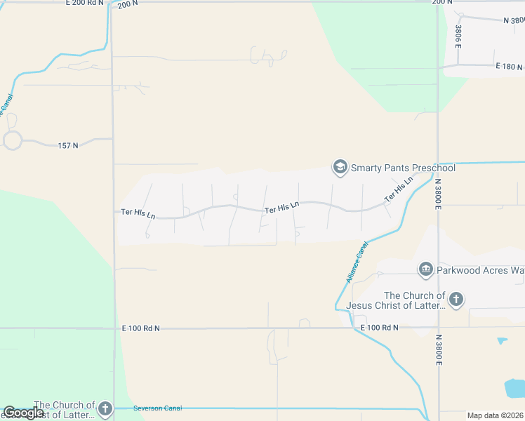 map of restaurants, bars, coffee shops, grocery stores, and more near 136 North 3744 East in Rigby