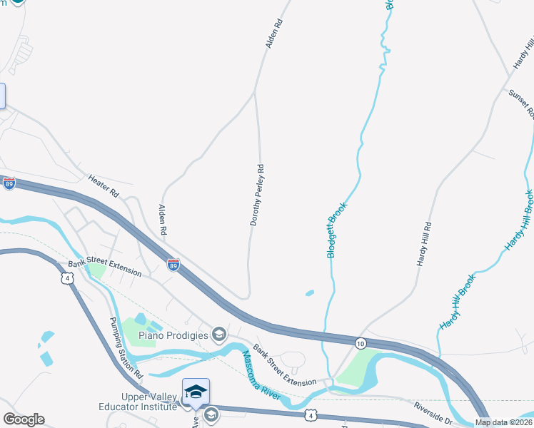 map of restaurants, bars, coffee shops, grocery stores, and more near 48 Dorothy Perley Road in Lebanon