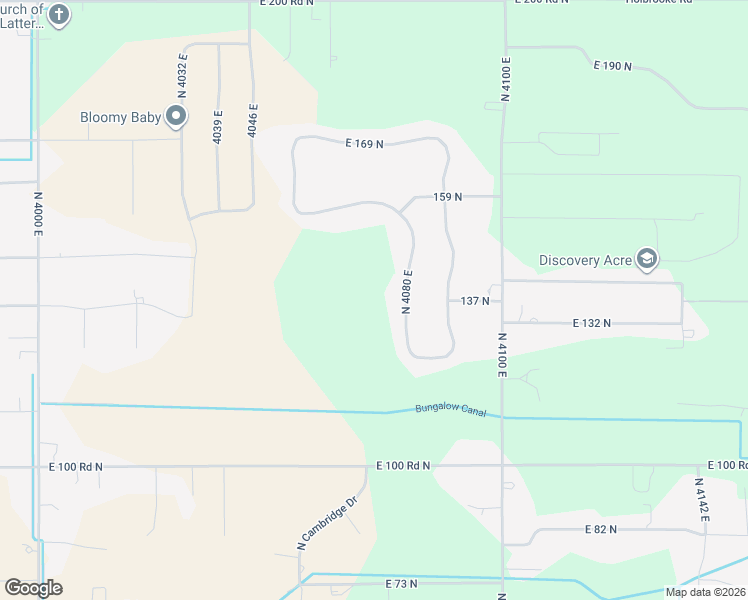 map of restaurants, bars, coffee shops, grocery stores, and more near 139 4080 East in Rigby