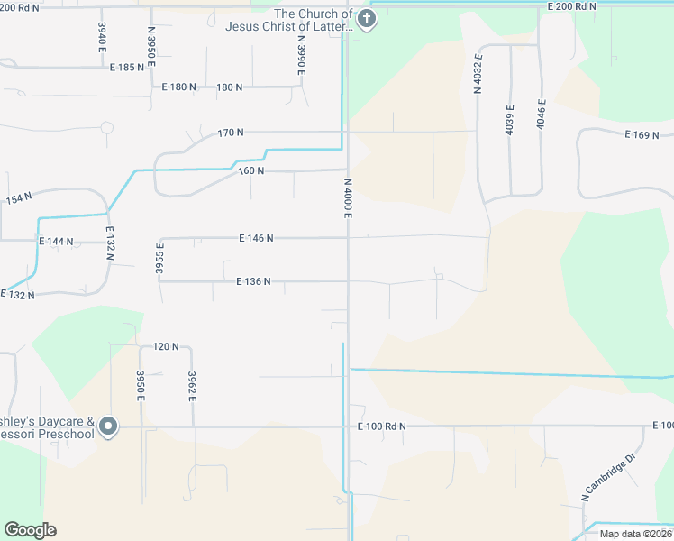 map of restaurants, bars, coffee shops, grocery stores, and more near 141 North 4000 East in Rigby