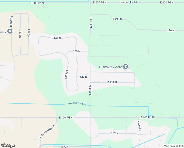 map of restaurants, bars, coffee shops, grocery stores, and more near 4107 East 140 North in Rigby