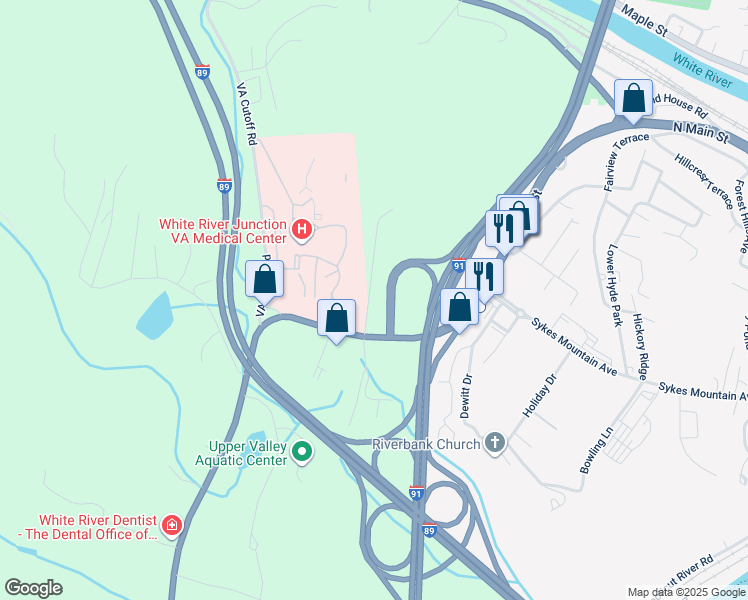 map of restaurants, bars, coffee shops, grocery stores, and more near 77 Winsor Drive in Hartford