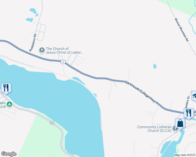 map of restaurants, bars, coffee shops, grocery stores, and more near U.S. 4 in Enfield