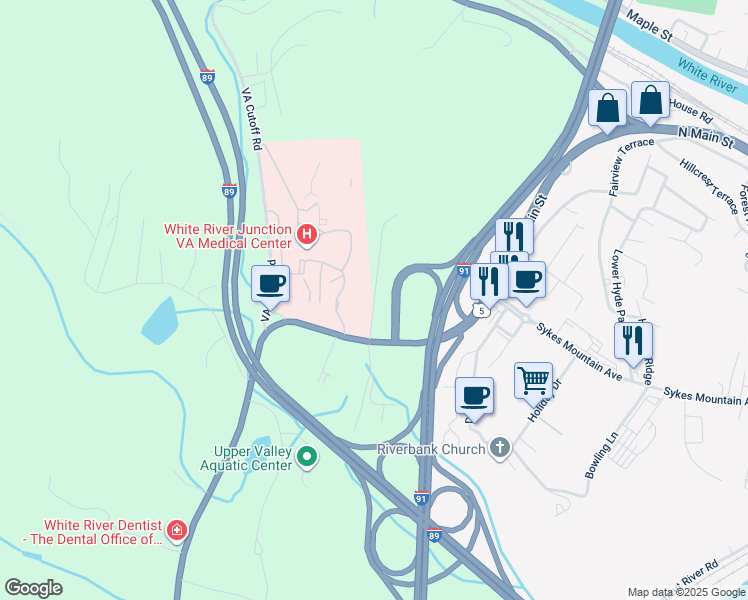 map of restaurants, bars, coffee shops, grocery stores, and more near 77 Winsor Drive in Hartford