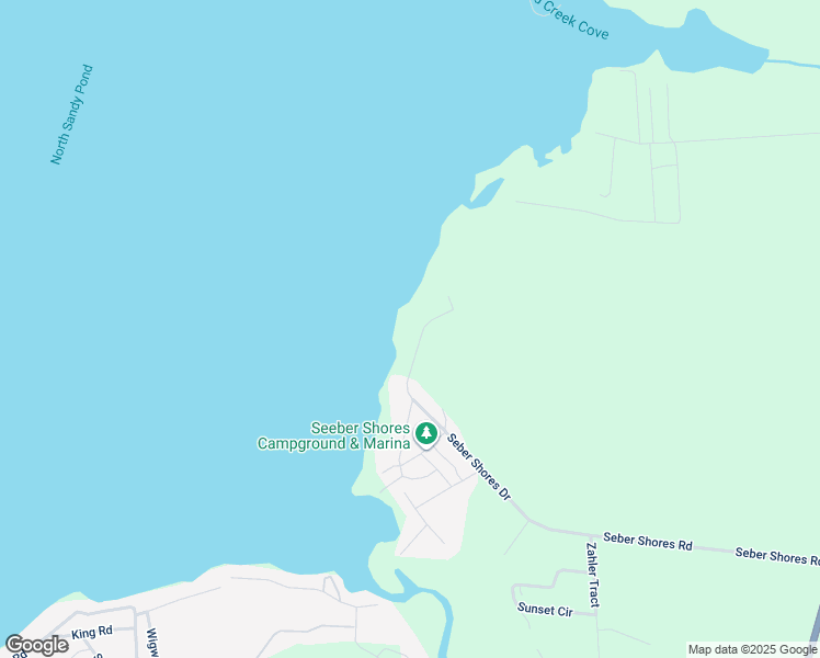 map of restaurants, bars, coffee shops, grocery stores, and more near 233 Seber Shores Road in Sandy Creek
