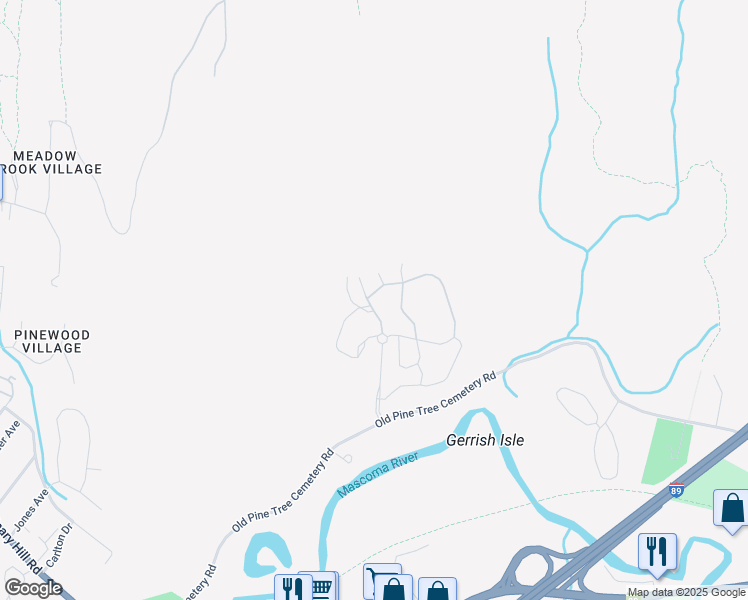 map of restaurants, bars, coffee shops, grocery stores, and more near 18 Rock Ridge Boulevard in Lebanon