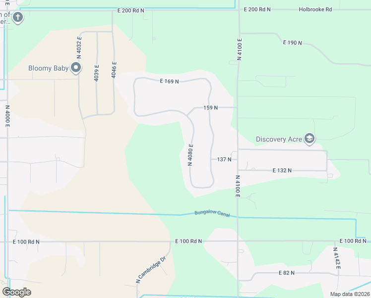map of restaurants, bars, coffee shops, grocery stores, and more near 139 4080 East in Rigby