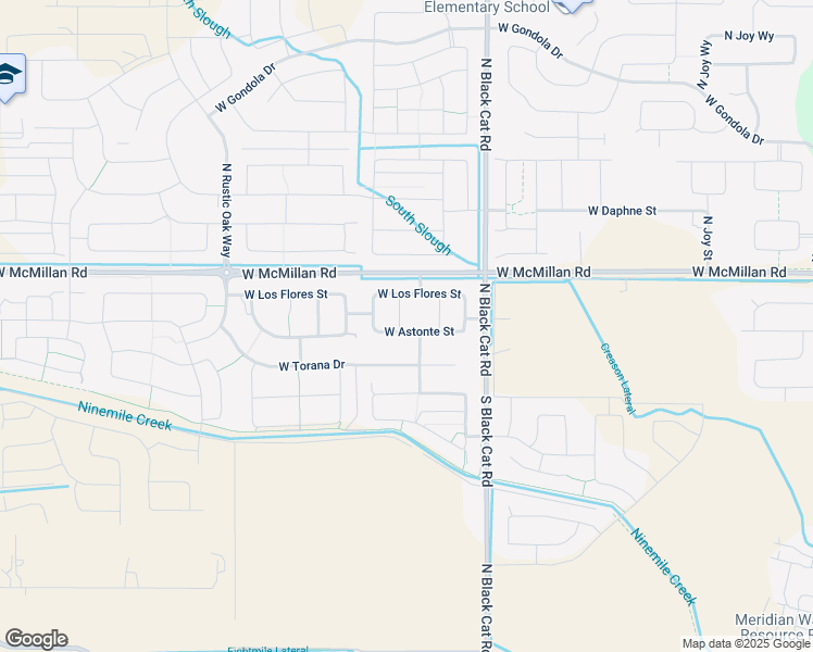 map of restaurants, bars, coffee shops, grocery stores, and more near 4616 North Adale Avenue in Meridian