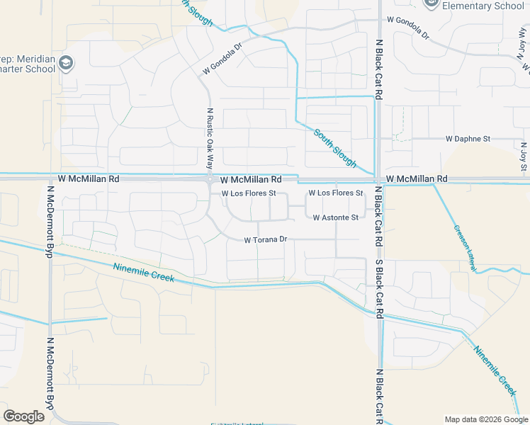 map of restaurants, bars, coffee shops, grocery stores, and more near 4636 North Christian Avenue in Meridian