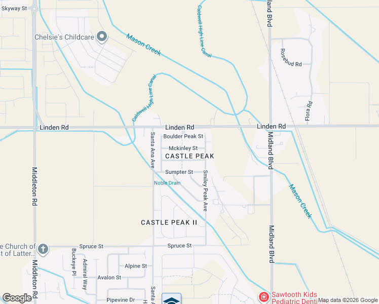 map of restaurants, bars, coffee shops, grocery stores, and more near 10305 Mckinley Street in Nampa