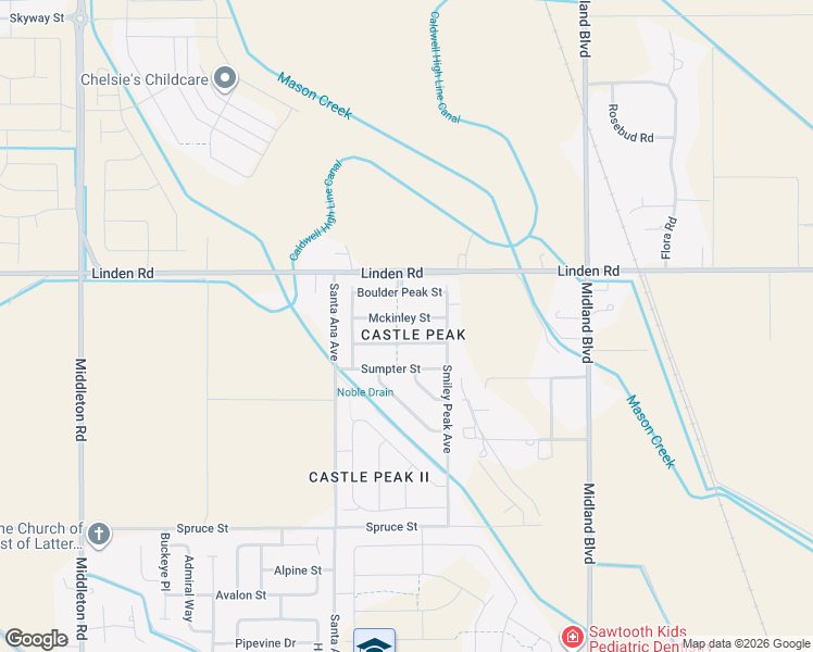 map of restaurants, bars, coffee shops, grocery stores, and more near 10383 Mckinley Street in Nampa