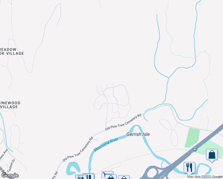 map of restaurants, bars, coffee shops, grocery stores, and more near 18 Rock Ridge Boulevard in Lebanon