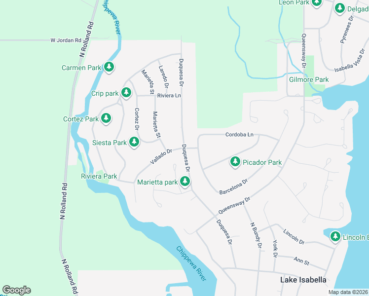 map of restaurants, bars, coffee shops, grocery stores, and more near 715 Duquesa Drive in Lake Isabella