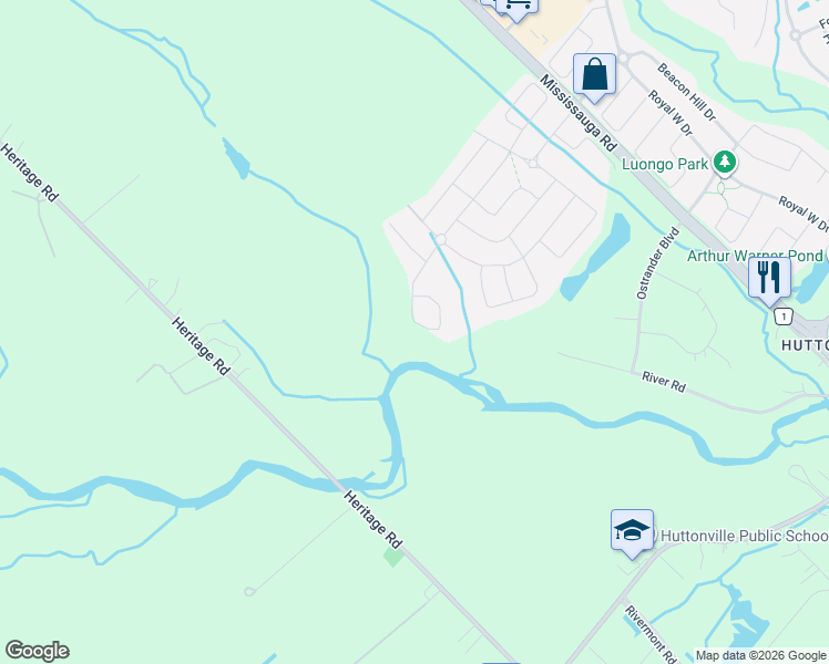 map of restaurants, bars, coffee shops, grocery stores, and more near 80 Dairymaid Road in Brampton