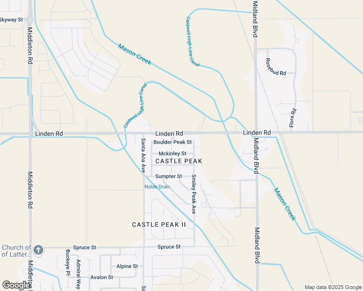 map of restaurants, bars, coffee shops, grocery stores, and more near 10316 Boulder Peak Street in Nampa
