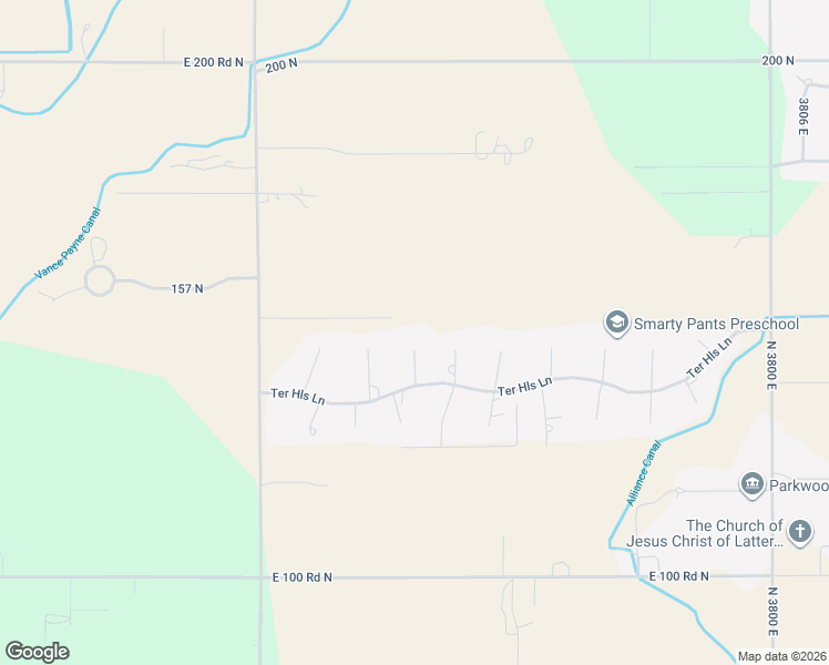 map of restaurants, bars, coffee shops, grocery stores, and more near 152 North 3700 East in Rigby