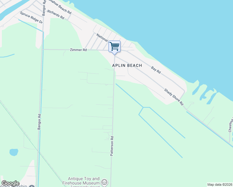 map of restaurants, bars, coffee shops, grocery stores, and more near 3223 Patterson Road in Bay City