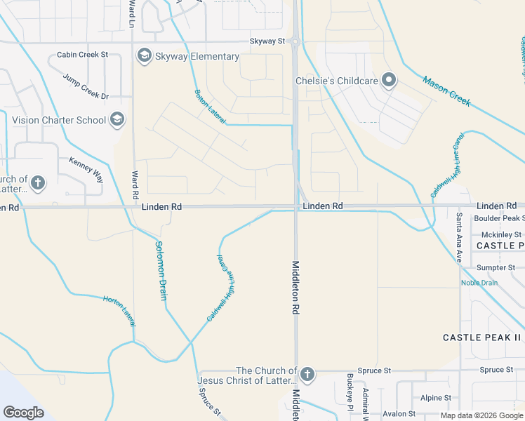 map of restaurants, bars, coffee shops, grocery stores, and more near 11105 Linden Road in Caldwell