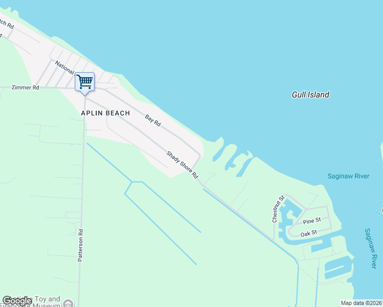 map of restaurants, bars, coffee shops, grocery stores, and more near 808 Bay Road in Bay City
