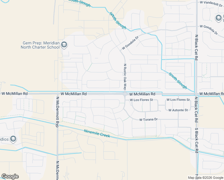 map of restaurants, bars, coffee shops, grocery stores, and more near 5792 West los Flores Drive in Meridian