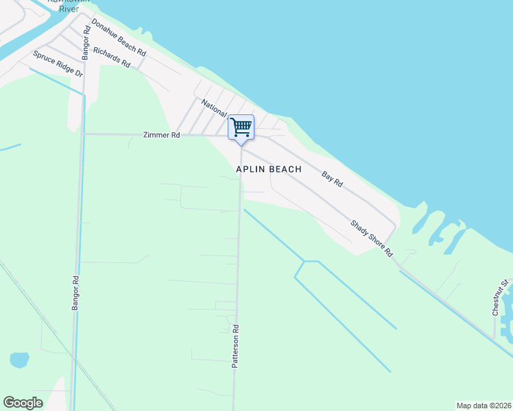 map of restaurants, bars, coffee shops, grocery stores, and more near 3223-3367 Patterson Road in Bay City